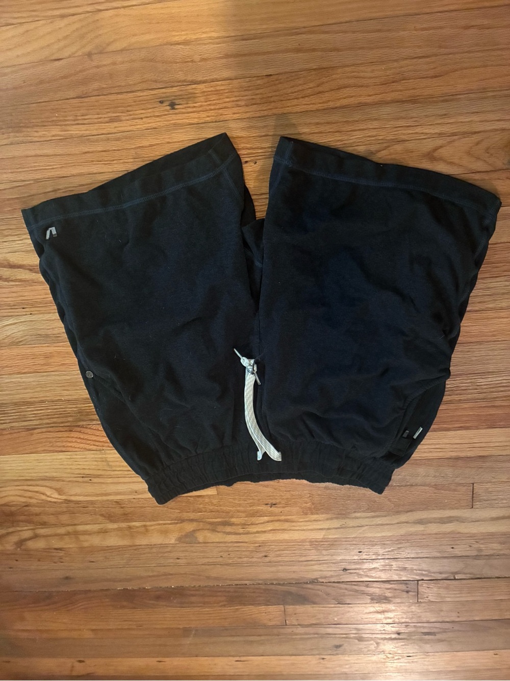 Vuori Black Elastic Waist Drawstring Shorts